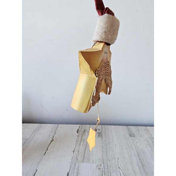 Metal star Santa ornament Bell Xmas tree - Picture 2 of 6